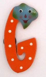 Letra alfabeto "G" madera dibujos animados animal imán para nevera niños juguete - Imagen 1 de 1