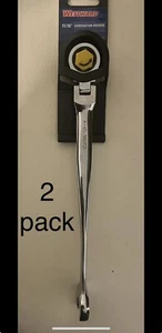 2 Pack) Westward 11/16” Flex X-Beam, Ratchet Combo Wrench, CR-V Finish, Steel - Picture 1 of 7