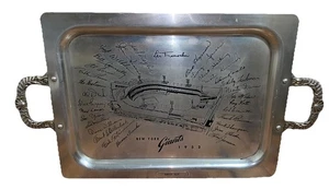 Vintage 1952 New York Giants Presentation Tray Polo Grounds MLB Baseball Rare - Picture 1 of 13