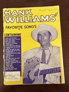 Hank Williams Sr. Libro di canzoni preferito 20 canzoni 1953 Roy Acuff Sales Inc - Foto 1 di 3