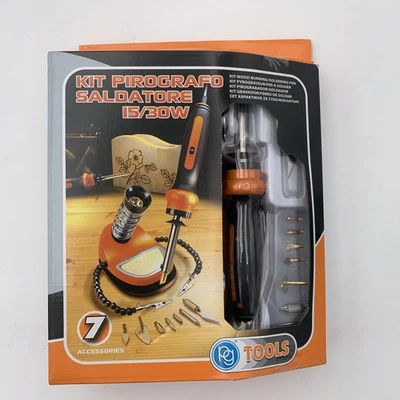PIROGRAFO SALDATORE 15/30W POGGI PER LEGNO E METALLO CON ACCESSORI - Immagine 1 di 4