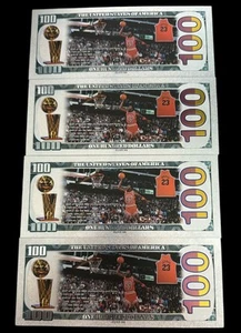 Michael Jordan Basketball Silver Foil Notes Set (4) - Picture 1 of 2
