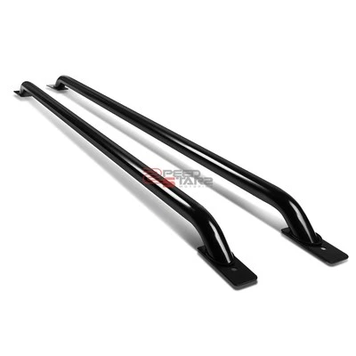 PARA 99-13 SILVERADO/SIERRA 1500-3500 96/97.6" PAR DE BARRAS LATERALES NEGRAS MATE Foto 1 de 4