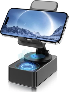 Induktionslautsprecher, Handyständer mit kabellosem Bluetooth Lautsprecher, HD Surround - Bild 1 von 12