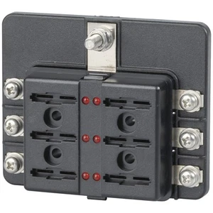 Bloque de fusibles de hoja de 6 vías Powertech con terminales de tornillo - Imagen 1 de 2