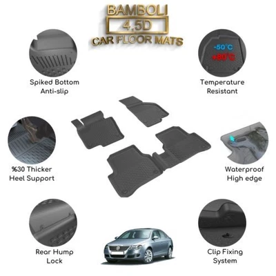 Alfombrilla de coche premium 4,5D para Volkswagen Passat B6 2005-2010 Foto 1 de 4