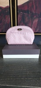 NWOT Celine Pink Canvas Cosmetic Pouch With Box - Picture 1 of 11