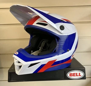 BELL MX 10 MIPS MX HELMET DYNO WHITE / RED / BLUE   MOTOCROSS ENDURO ADULT - Picture 1 of 15