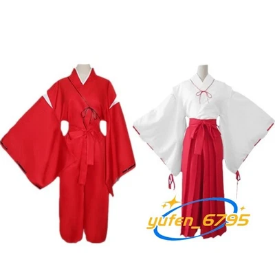 Inuyasha Anime Cosplay Japanese Kimono Costume Outfit Set Halloween Party Gifts - Image 1 of 4