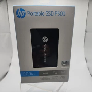 HP P500 500GB Black Portable External Solid State Hard Drive SSD - Brand New - Picture 1 of 6