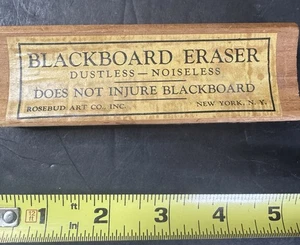 VINTAGE BLACKBOARD ERASER CLASSROOM ROSEBUD ART CO. NYC - Picture 1 of 9