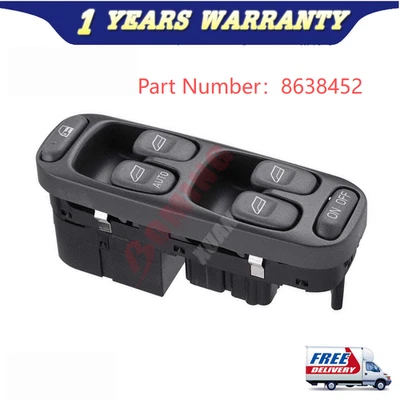 Fits For Volvo V70 S70 C70 8638452 Front Left Power Window Switch Master Switch - Image 1 of 4