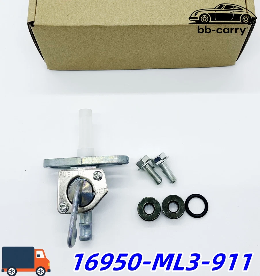 16950-ML3-911 Fuel Petcock Valve Fits For 1978-1907 Honda CR125R CR250R CR500R Foto 1 de 4