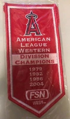 Anaheim Angels MLB American League West Division Champions Mini-Flag Banner NIP - Image 1 of 4