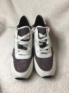 New Michael Kors Trainers Sneakers Merlot Shoes Size 8 White - Picture 1 of 6
