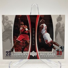 2004-05 Upper Deck Dual LJMJ10 Michael Jordan Lebron James NBA Card NM