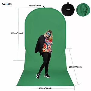 Selens 150 x 200 cm sfondo schermo verde riflettore pieghevole portatile tessuto - Foto 1 di 7