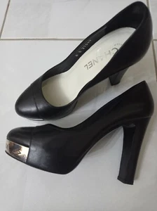 Chanel Classic Leather Black Pumps Shoes Size 36 EU - Picture 1 of 11