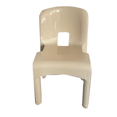 Sedia da pranzo in plastica cartone animato appartamento caffè fotografia schienale senza braccia sedia - Immagine 1 di 4