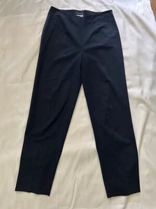 Piazza Sempione P315 navy cotton crop pant ankle slit size 42 US 6 - Picture 1 of 8