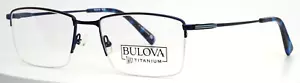 BULOVA Aldan Blau Herren Rechteckig Halbrand Brille 55-18-145 B:37 - Bild 1 von 16