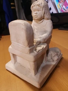 AUSTIN DEE CROWLEY BRIGHT EYES BOY DOG COMPUTER EXPERT 1997 SCULPTURE STATUE  - Picture 1 of 8