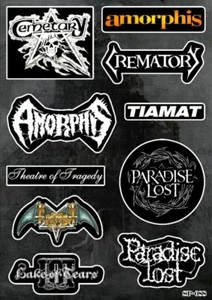 Gothic Metal Sticker Pack | Cemetary Amorphis Tiamat Lake Of Tears Paradise Lost - Picture 1 of 1