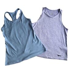 Nike Blue Dry-Fit Athleisure Sleeveless Women's Workout Tank Top Bundle