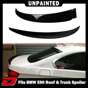 2007+ Fit For BMW 3-Series E92 2D A Roof + P Type Boot Rear Trunk Spoiler - Picture 1 of 7