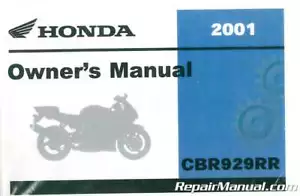 2001 Honda CBR929RR Motorcycle Owners Manual : 31MCJ610 - Picture 1 of 1