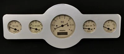 1946 1947 1948 Pontiac 5 Gauge Dash Panel Insert Programmable Speedometer Tan - Image 1 of 4