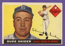 1955 Topps #210 Duke Snider VG/EX WELL CENTERED TOUGH! HOF Dodgers Brooklyn