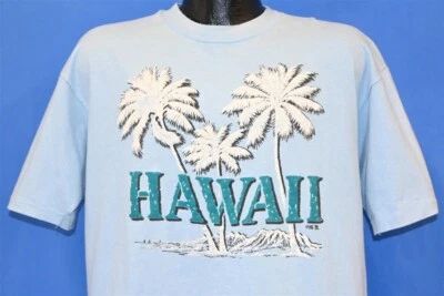 vtg 90s HAWAII TROPICAL PALM TREE VOLCANO BEACH TOURIST t-shirt EXTRA LARGE XL - Image 1 of 4