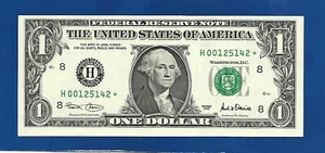 2001 CH/CU $1 ST. LOUIS STAR NOTE SERIAL #H00125142* ONLY 640,000 PRINTED - Picture 1 of 1