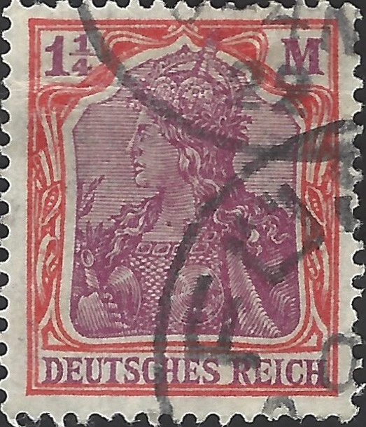 Germany Scott #210 Used VF 1 1/4 M 1920-1922 WMK 127 Stamp CV 975.00 - Image 1 of 1