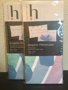 Neu 2er Set Einhorn Bett Kissenbezüge Standard/Queen Home Essentials - Bild 1 von 4