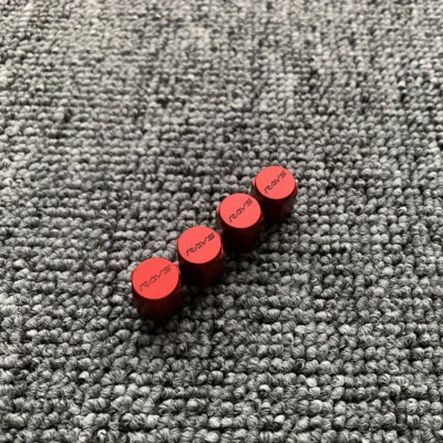 4x VOLK RACING TE37 CE28 TIRE VALVE STEM CAPS FORGED ALUMINUM RED UNIVERSAL JDM - Image 1 of 4