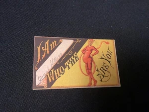 Vintage Halloween Pregnant? Devil Calling Card late 1800s RARE - Imagen 1 de 3