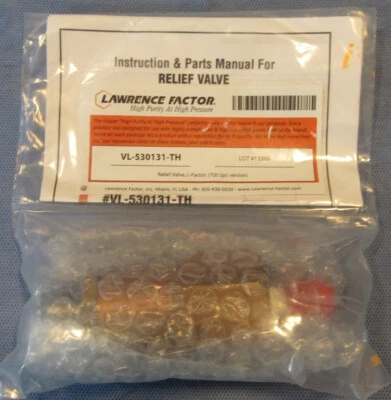 New Lawrence Factor VL-530131-TH Relief Valve 1/4" NPT-Male (SS) 7000 PSI Max - Image 1 of 4