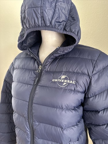 VETEMENTS Universal Studios Puffer Jacket Blu Bambini M Donna XS S
