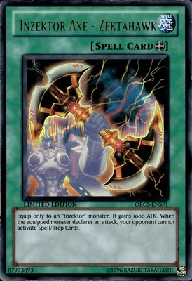 Inzektor Axe - Zektahawk - Ultra Rare Limited Edition ORCS-ENSP1 - MP - YuGiOh - Image 1 of 2