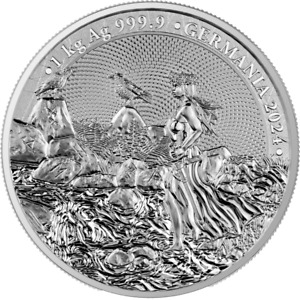 2024 Lady Germania .9999 1 KG  Silver Coin - 80 Mark - Germania Mint