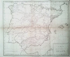 SPAIN, Original Road Map, Bourgoing, 1808 - Picture 1 of 1