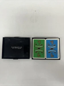 C. E. Phillips & Co  Cunard Line Vintage Playing Cards Set Vintage Rare Ship - Picture 1 of 3