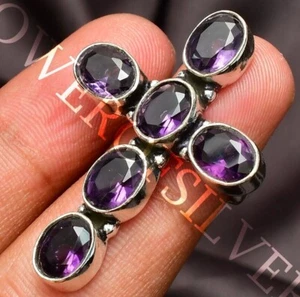 Amethyst Ring Gemstone 925 Sterling Silver Handmade Jewelry Ring - Picture 1 of 7