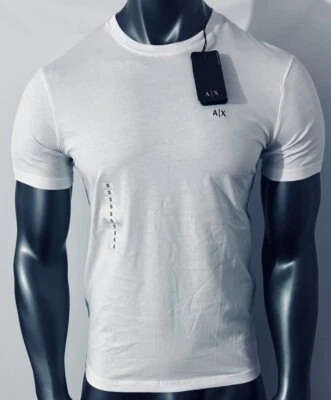 New Armani Exchange Men's Slim Fit Plain Crew Neck Short Sleeve Shirt - Image 1 of 4