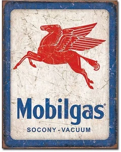 Insegna in metallo Mobil Pegasus Socony servizio gas garage bar decorazione parete casa #2167 - Foto 1 di 1
