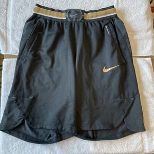 Mens Nike Aeroswift Basketball Short Sz Medium Black Gold - Picture 1 of 17