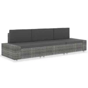 3-Seater Outdoor Sectional Sofa Garden Patio Wicker Rattan Cushions Lounge Chair - Picture 1 of 12