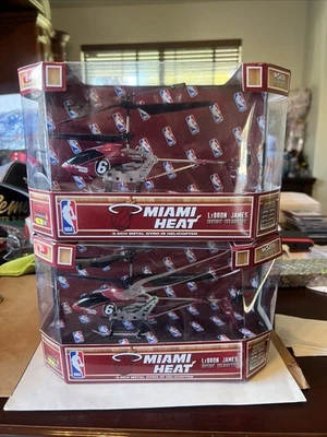 (2) 3.5 CH METAL GYRO IR HELICOPTER MIAMI HEAT LEBRON JAMES EDITION NIB - Image 1 of 4